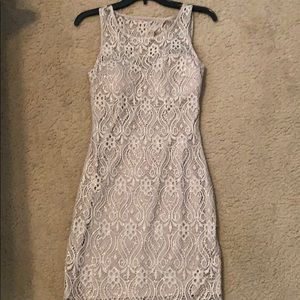 Sequin Hearts Lace Mini Dress